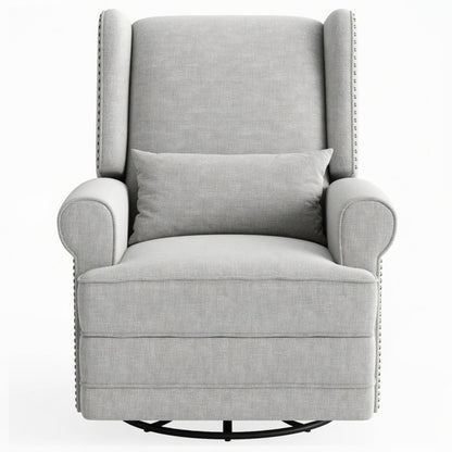 Extra Wide Swivel Recliner Glider Chair With Footrest