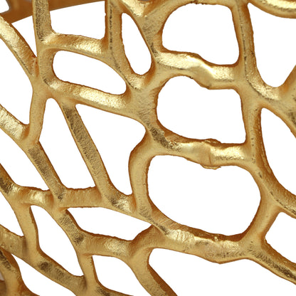 Modern Glam Mesh Coffee Table With Accents And - Gold