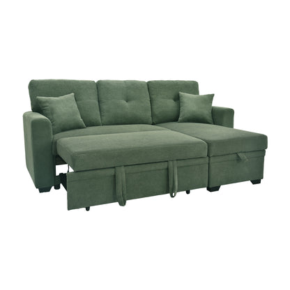 Sleeper Sectional With Pull Out Bed, Reversible Chaise