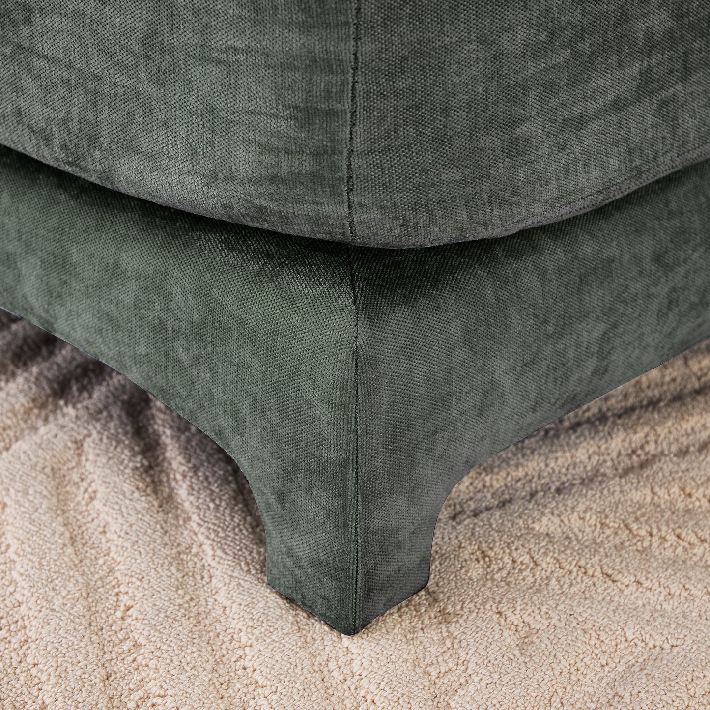 Stylish Sofa With Ottoman And Lumbar Pillows, Ergonomic Design