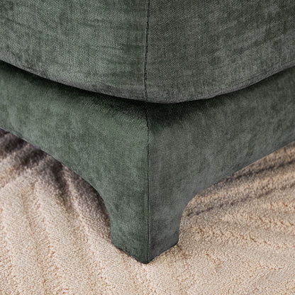 Stylish Sofa With Ottoman And Lumbar Pillows, Ergonomic Design