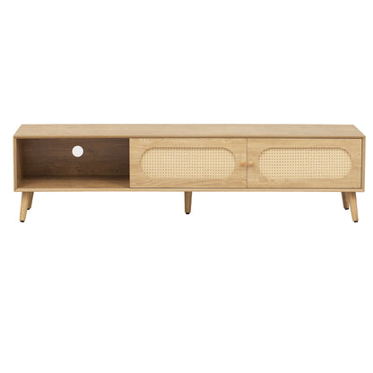TV Stand For TVs Up To 80", Media Console, Cabinet - Natural
