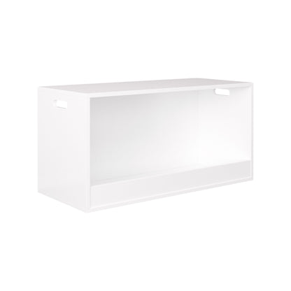 Open Toy Storage Box For Kids, Organizer Bin For Plush Toys, Books - White