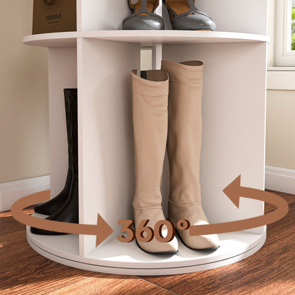 Spinning Shoe Rack, Free Standing 360° Revolving Shoe Organizer
