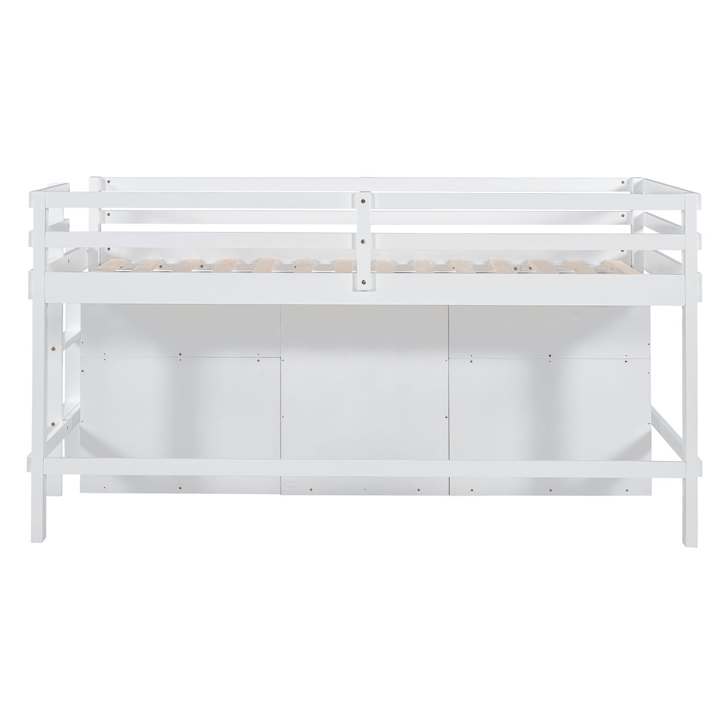 Loft Bed With 4 Drawers, Underneath Cabinet And Shelves