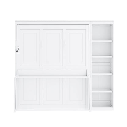 Sturdy Murphy Bed With Desk And Bookshelf