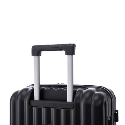 20" / 24" / 28" 3 Pieces / Set Spinner Wheel Luggage, Carry On Suitcase, With Cup Holder & USB Port & Phone Holder