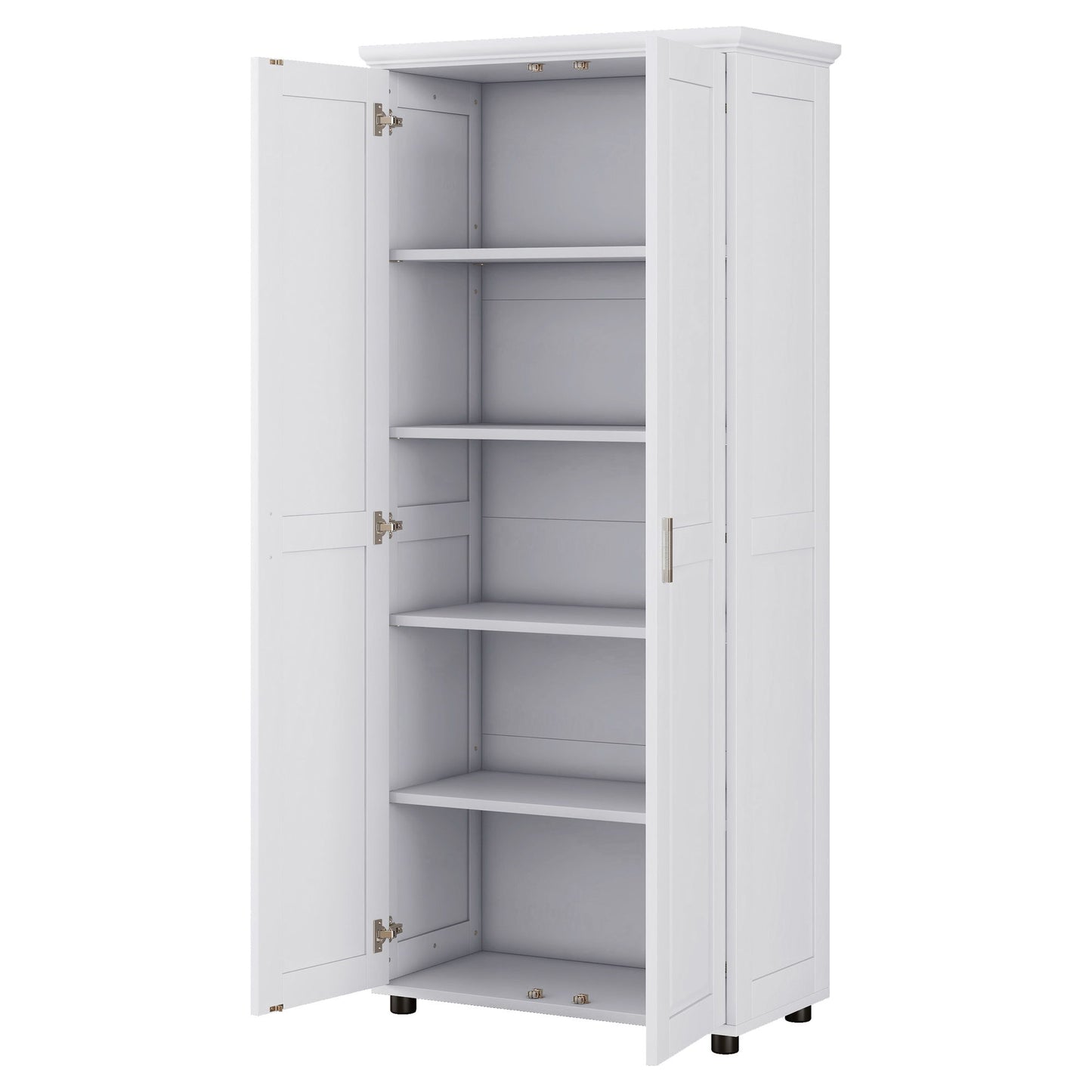 Storage Cabinet With Adjustable Shelves, 2 Doors, Rectangle Design For Bathroom
