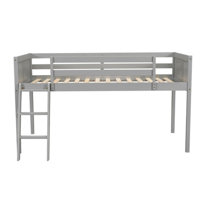 Low Loft Bed With Adjustable Ladder