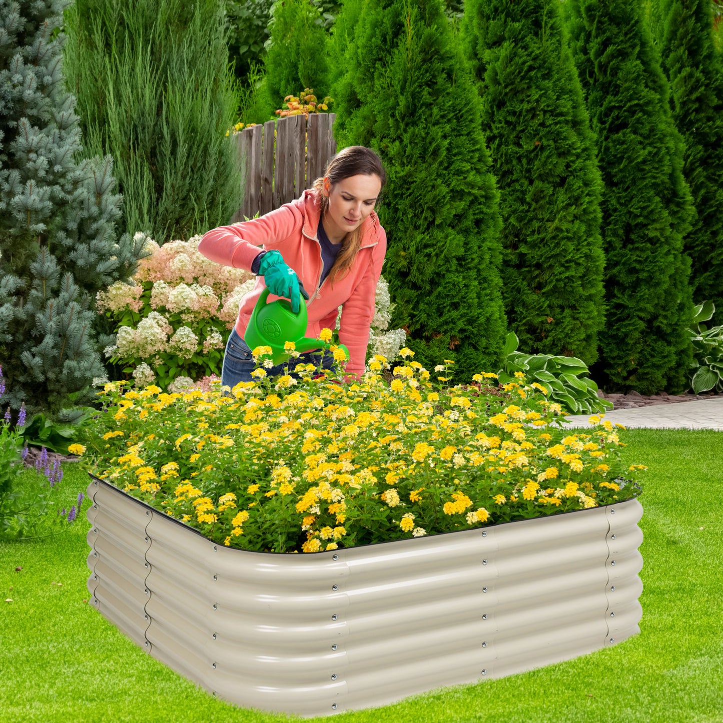 9-in-1 Modular Metal Raised Garden Bed