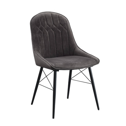 Abraham - Side Chair (Set of 2) - Black / Dark Gray
