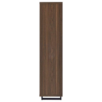 Rodger - 3 Shelf Cabinet Bookcase - Walnut