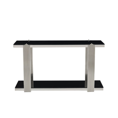 Console Table With Double Tier Storage