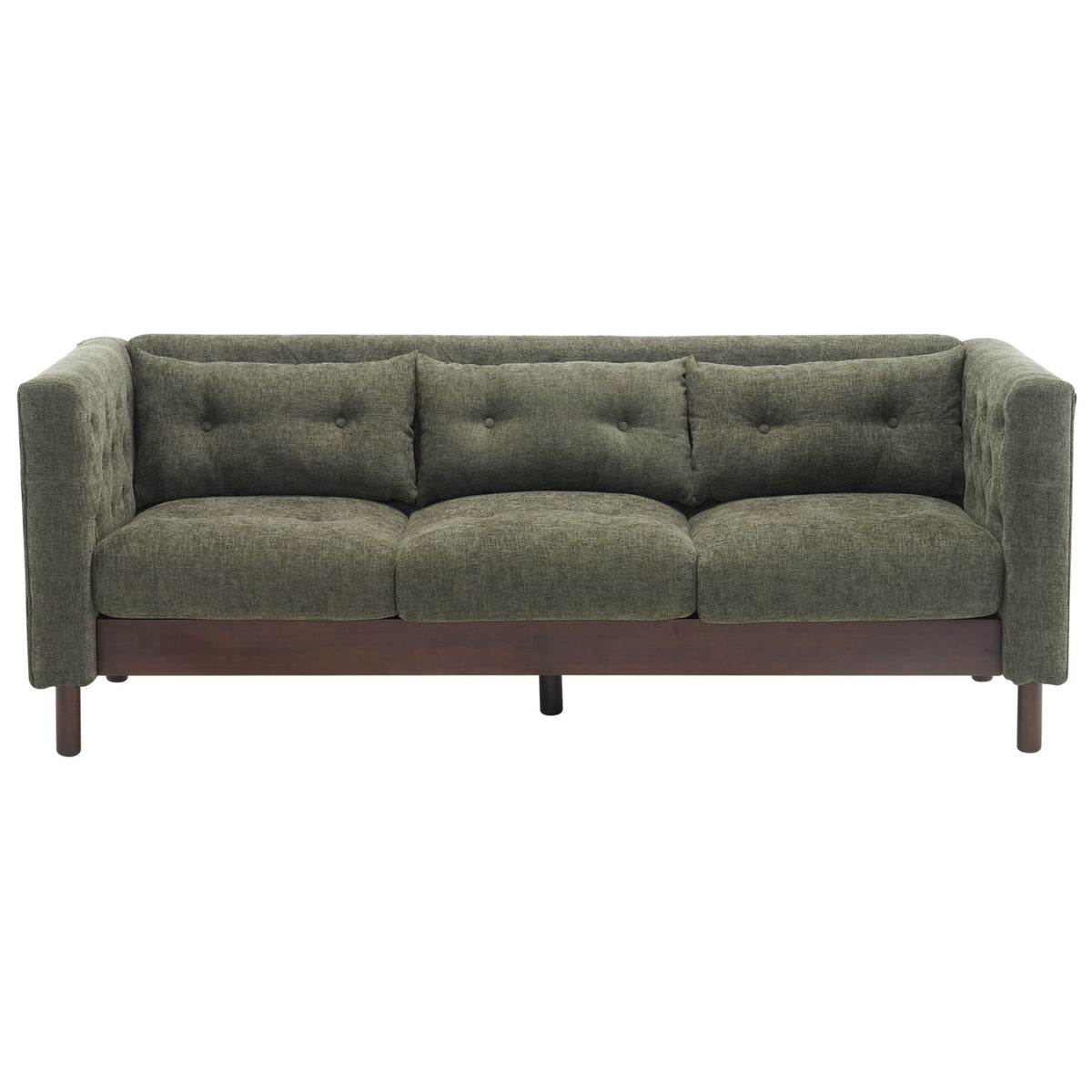 Upholstered Sofa Modern 3 Seater Sofa Couch With Tufted Design For Living Room