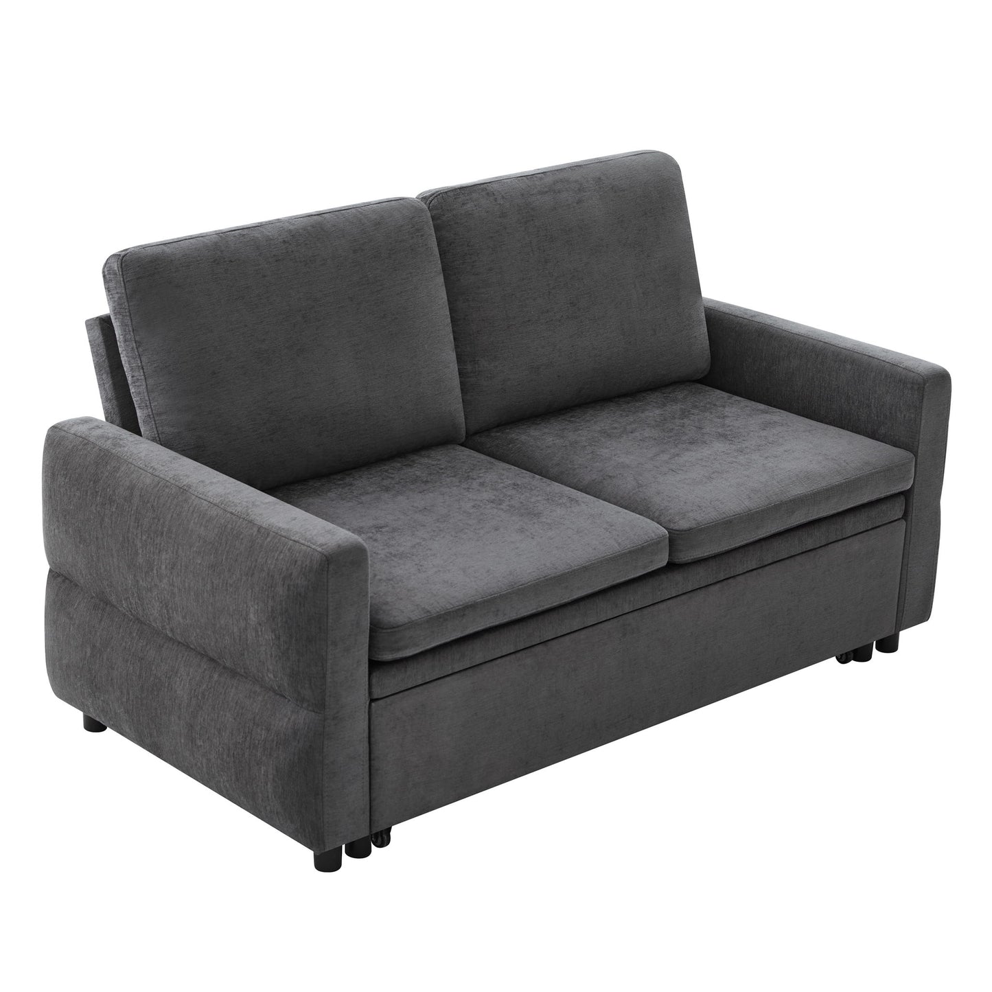 Convertible Sofa Bed Loveseat With Adjustable Backrest And USB Ports