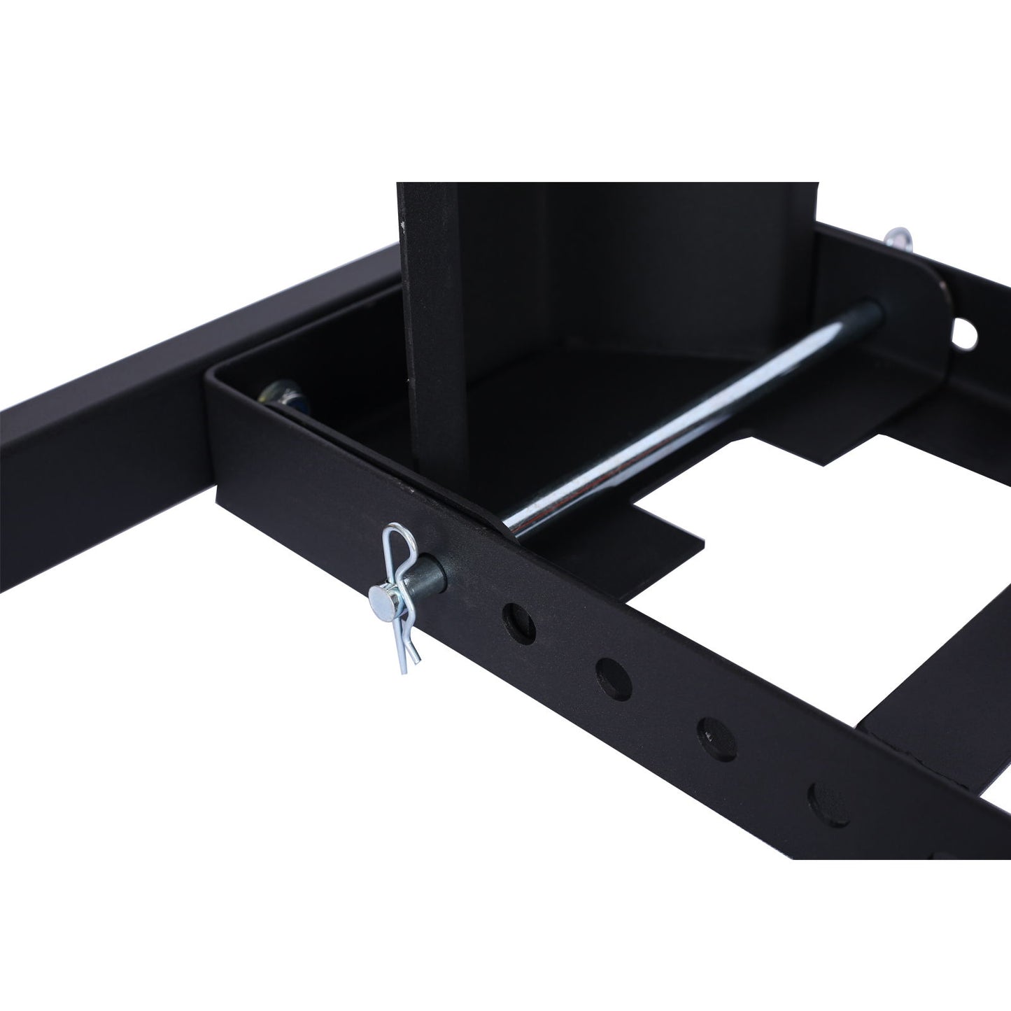 Heavy Duty Adjustable Motorcycle Stand / Wheel Chock 1800 Lb Capacity - Black
