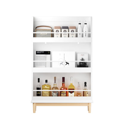Wall Mounted Bookshelf, 3 Front Facing Display Shelves For Toddler Bedroom - White