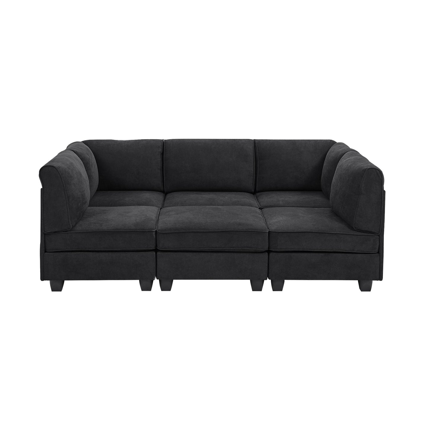 Upholstered Modular Sectional - Black