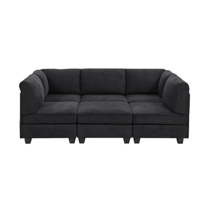 Upholstered Modular Sectional - Black