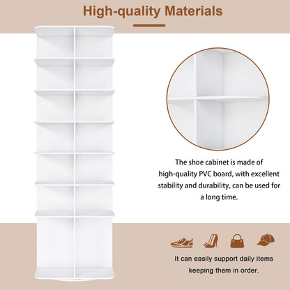 Spinning Shoe Rack, Free Standing 360° Revolving Shoe Organizer