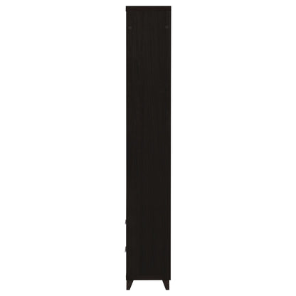 Media Tower With And Drawer With Adjustable Shelves Handles - Brown