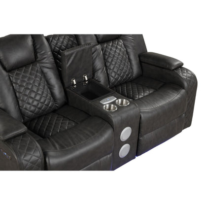 Benz - LED & Power Recliner With Adjustable Headrests And Ambient LED Lighting