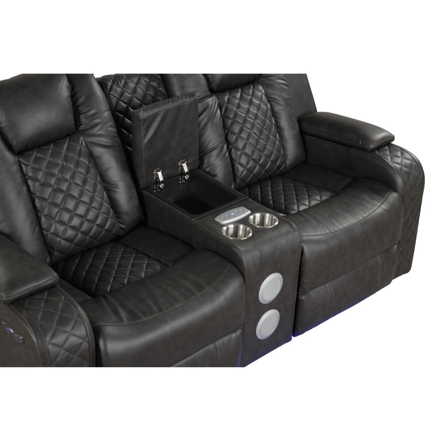 Benz - Power Reclining Loveseat & LED Lighting And Built In USB