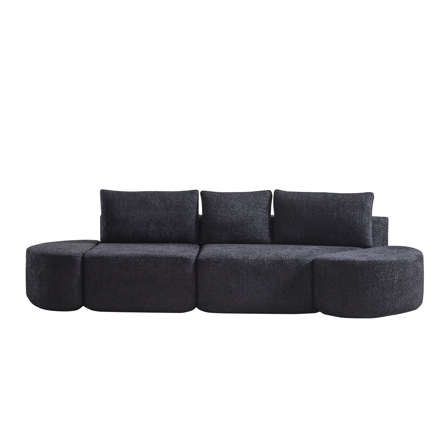 V - Shaped Modular Sofa Set With 3 Pillow