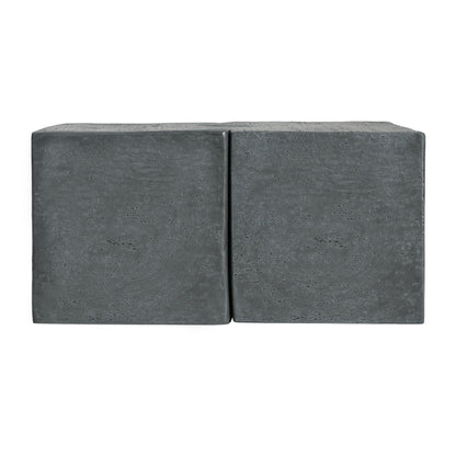 Rectangular Outdoor Indoor Accent Side Table (Set of 2)