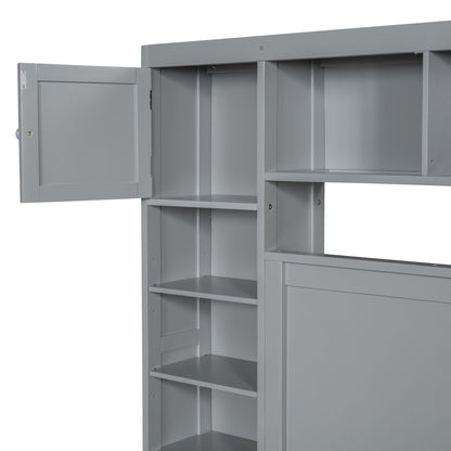 Bed With All In One Cabinet, Shelf And Sockets