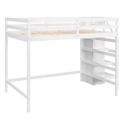 Loft Bed With Built In Storage Wardrobe And Staircase