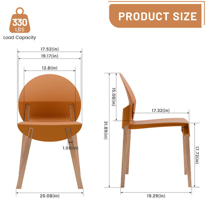 4 Piece Set Of Single Chairs With A Design Combining Modern And Traditional Elements