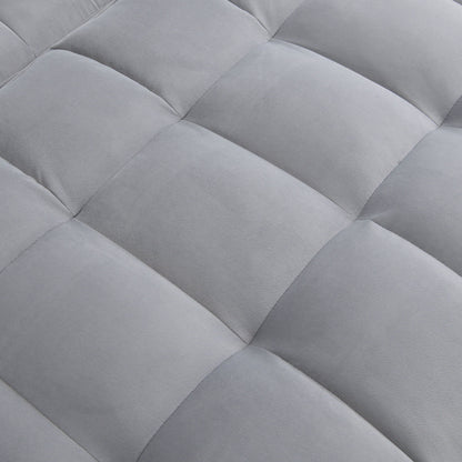 Modern Loveseat With Pullout Bed, Adjustable Reclining Backrest