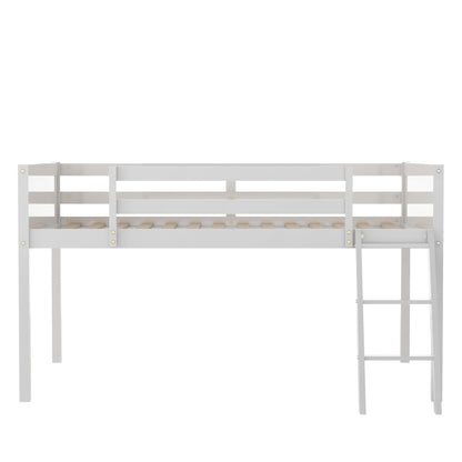 Low Loft Bed With Adjustable Ladder