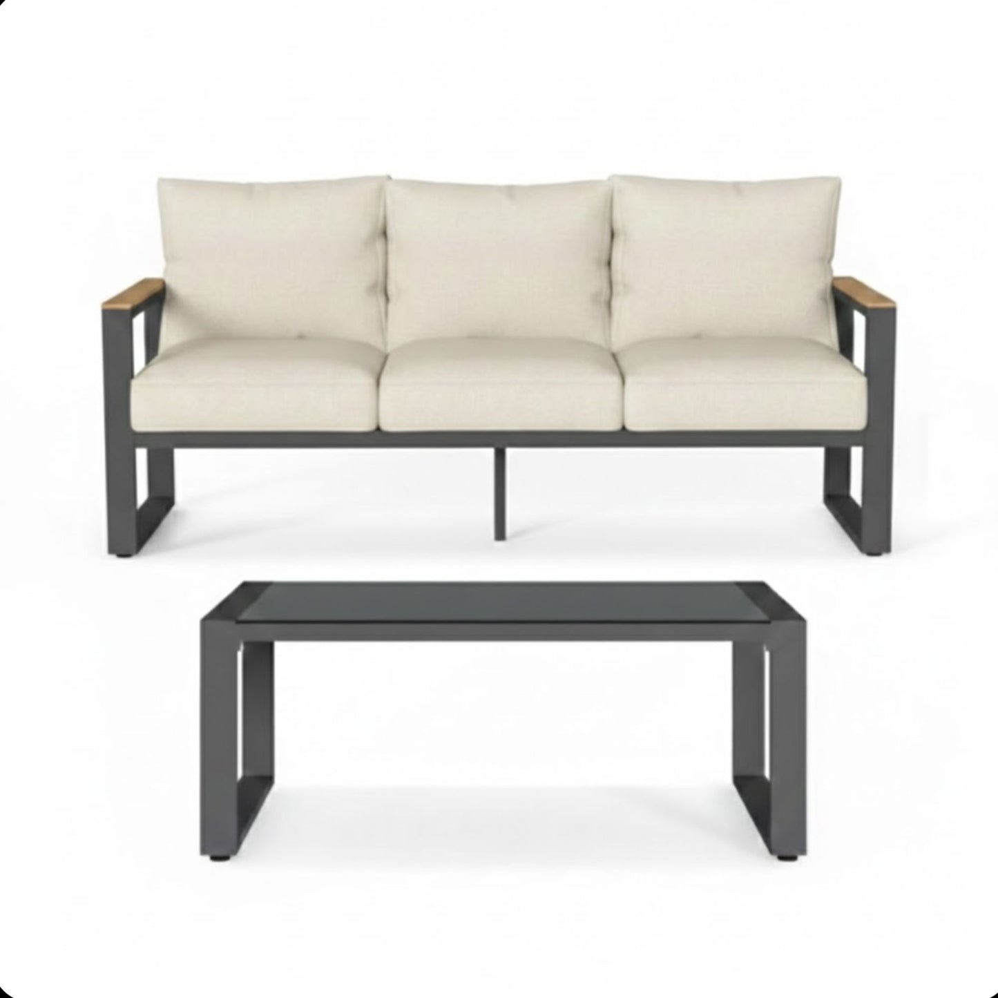 Modern Outdoor Sofa Set With Coffee Table