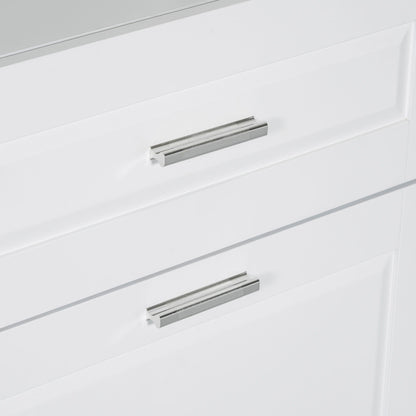Tall Bathroom Cabinet With Tilt-Out Laundry Basket And Upper Storage