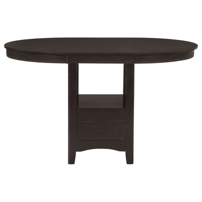 Danford - 5 Piece Counter Height Dining Set With Upholstered Stools - Espresso