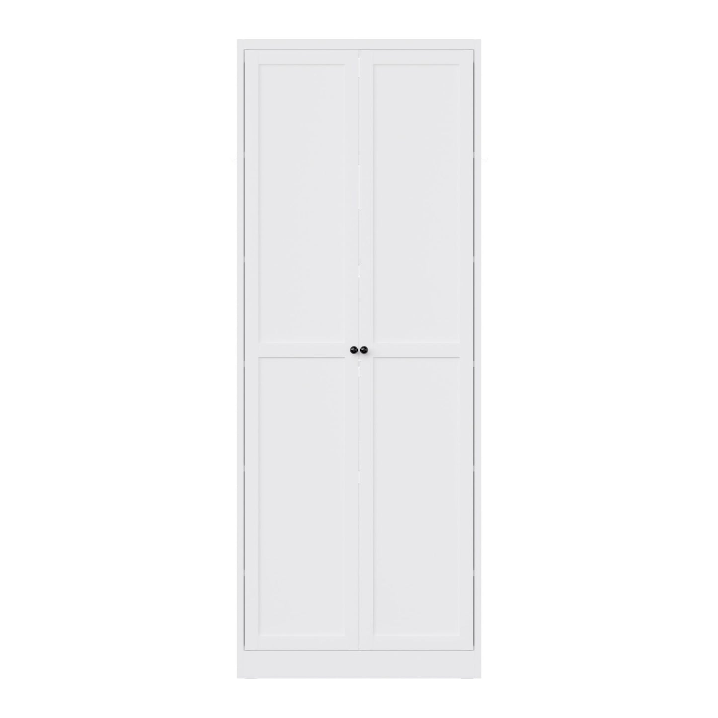 Kitchen Pantry Cabinet With Doors, Heavy-Duty Freestanding Storage Organizer With 5 Adjustable Shelves, Tool Free Assembly - White