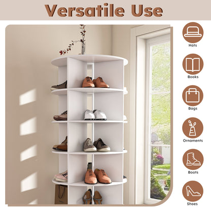 Spinning Shoe Rack, Free Standing 360° Revolving Shoe Organizer