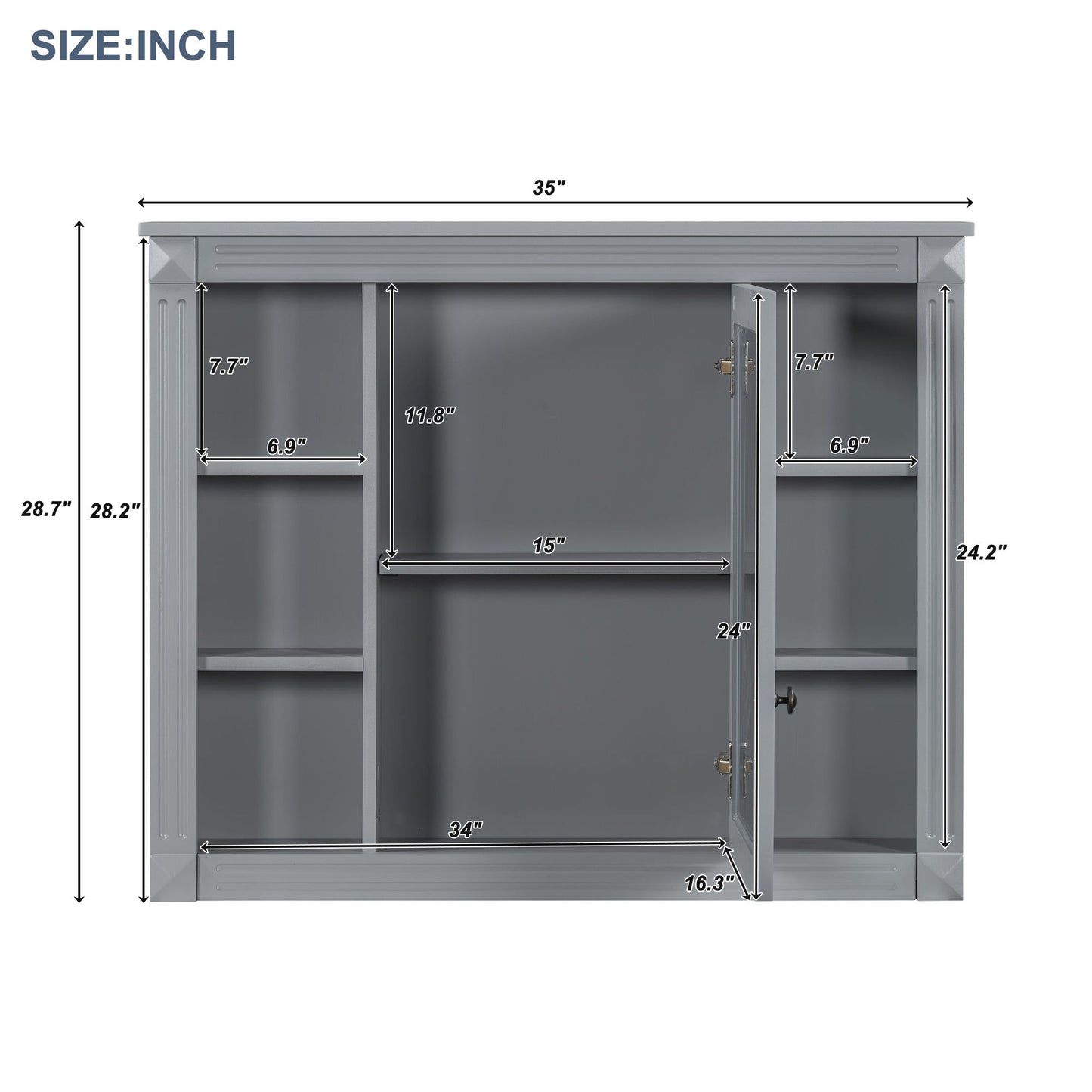Bathroom Vanity With Top Sink, Mirror Cabinet, 2 Soft Closing Doors & 2 Drawers