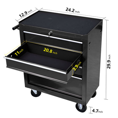 Multifunctional Tool Cart With Wheels And Drawers