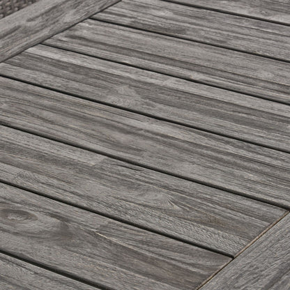Outdoor Acacia Wood Dining Table, Sandblast Finish