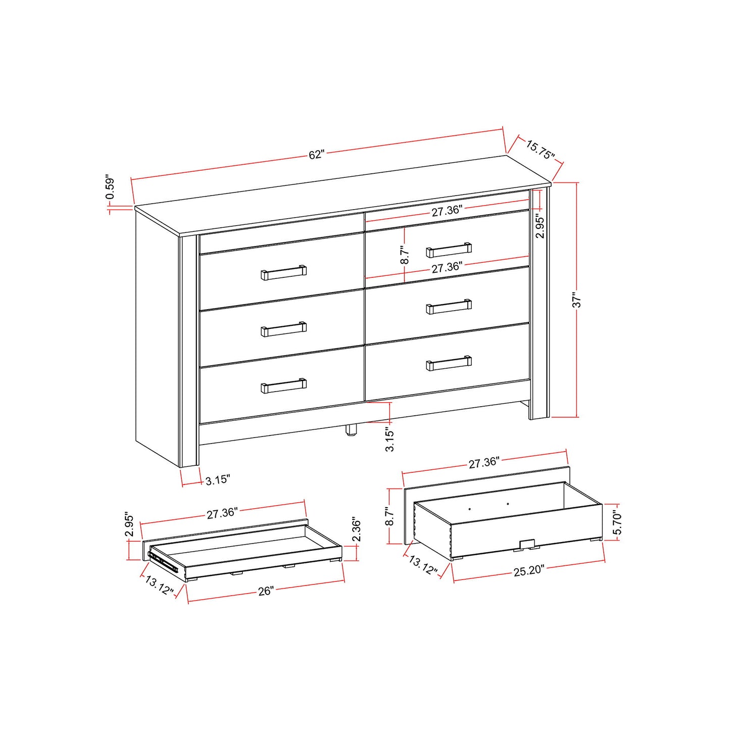 Lorenzo - 5 Piece Bedroom Set With Glittered Detailing