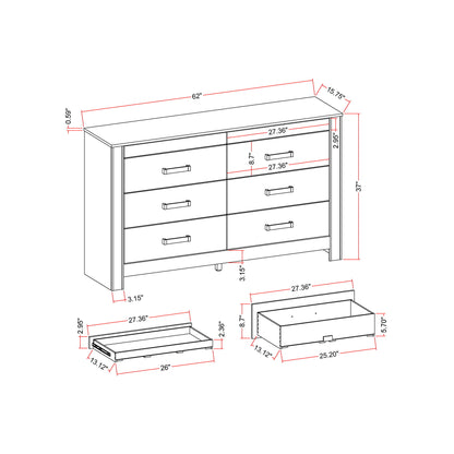 Lorenzo - 5 Piece Bedroom Set With Glittered Detailing