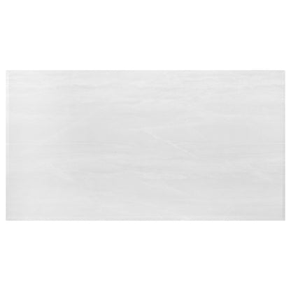 Allessandra - Rectangular U-Shaped Base Dining Table - White / Silver