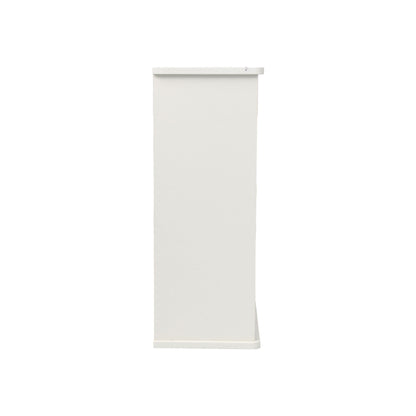 Louvered Double Door Wall Mounted Bathroom Cabinet - White