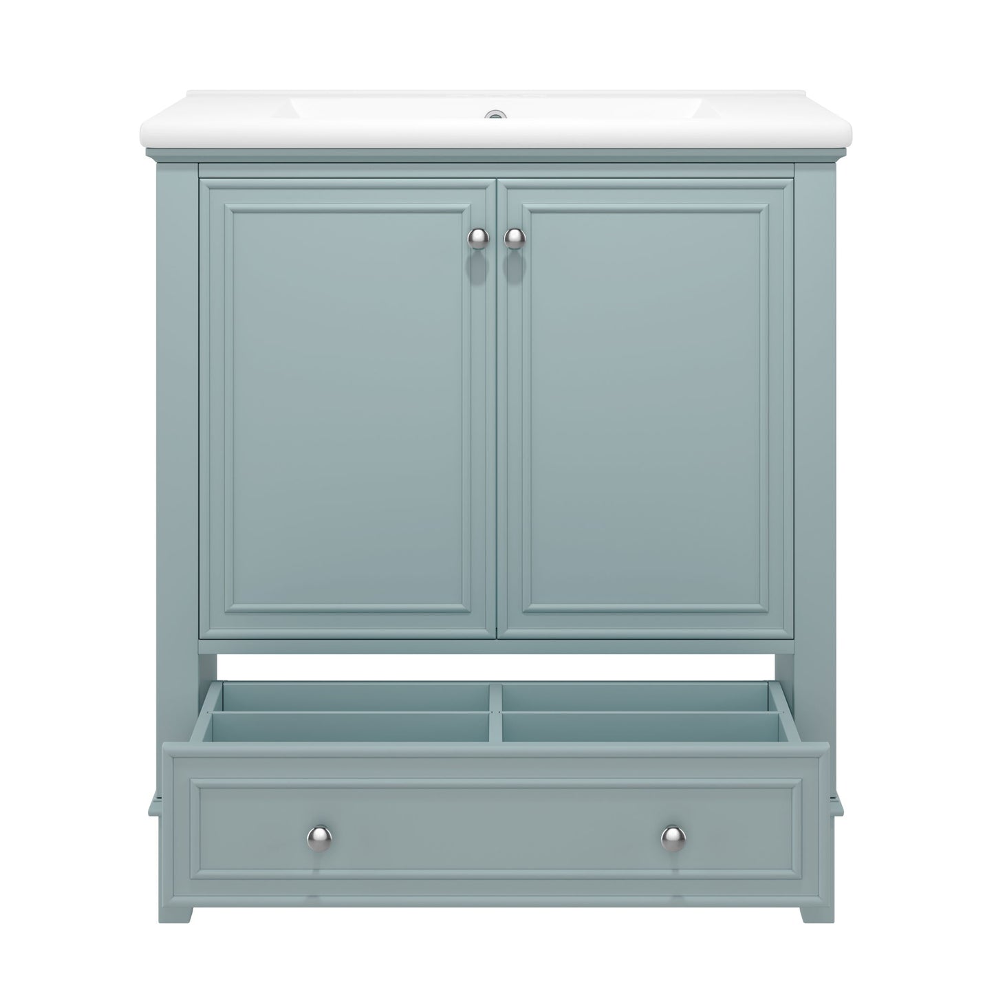 Modern Bathroom Vanity With Sink Combo, Doors And Drawer
