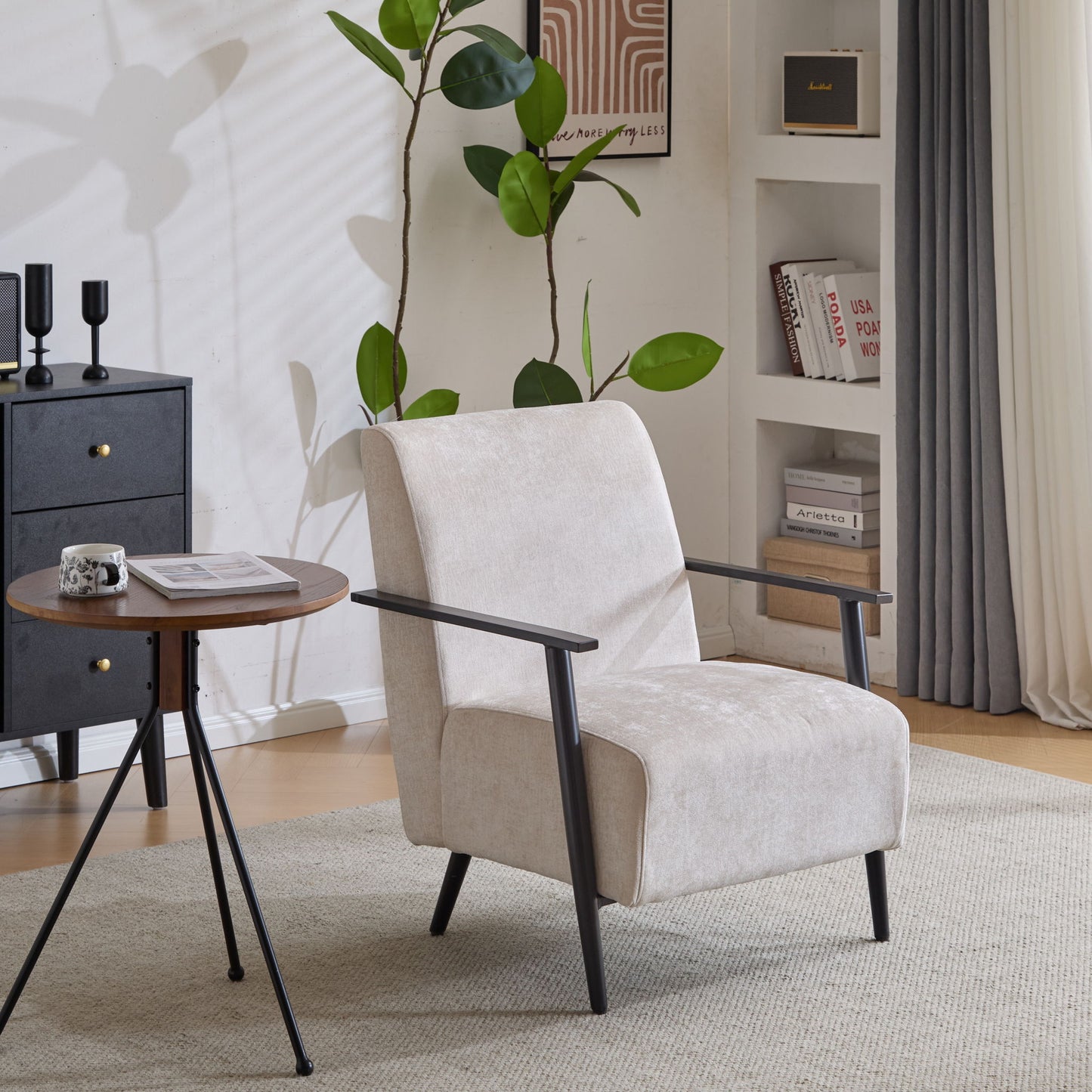 Modern Lounge Chair With Upholstery