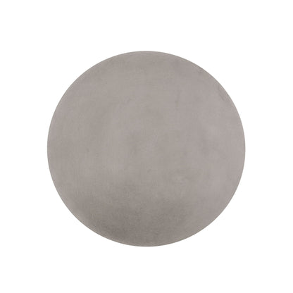 Outdoor Lightweight End Table Round Concrete Outdoor Side Table - Natural