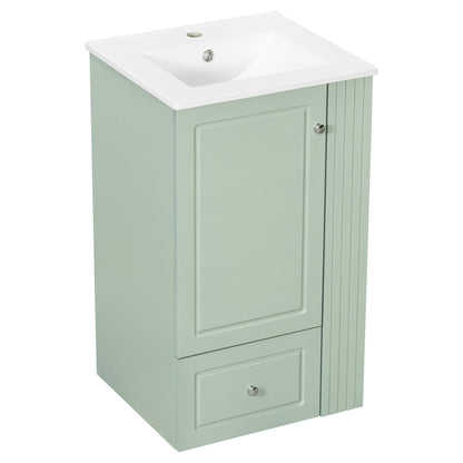 Modern Freestanding Bathroom Vanity With Sink, Soft-Close Drawer, Towel Bar
